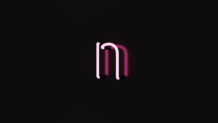 Neon Light letter, n