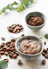 Handmade coffee scrub.