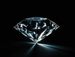 Diamond. Lafge expensive brilliant over dark background. Jewelry. AI generated