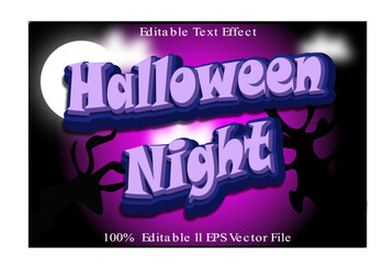Halloween Night Editable Text Effect