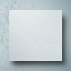 抽象的な正方形バナー。淡いブルーグレーの背景に白い紙の質感の四角