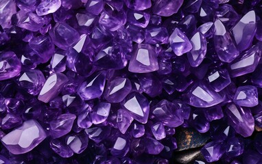 Fototapeta premium amethyst crystals pile background