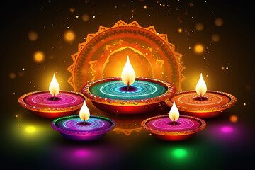 Happy Diwali. Happy Diwali Concept. Happy Diwali Background. Happy Diwali Theme. Generative Ai