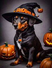 dog in Halloween costume