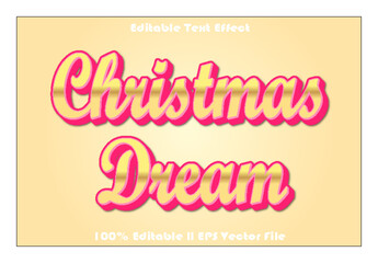 Christmas Dream Editable Text Effect