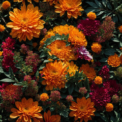 Fototapeta na wymiar flowers in a garden