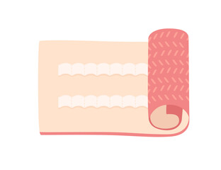 Soft roll pencil case vector illustration isolated on white background