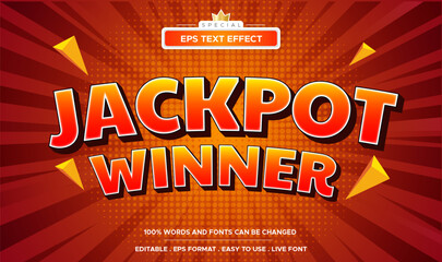 Jackpot text effect editable