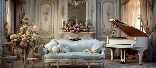 Shabby chic Venetian style living room