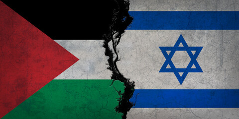 Bandera del conflicto entre Gaza e Israel