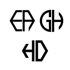 Custom typeface alphabet logo made with abstract geometric shapes 
