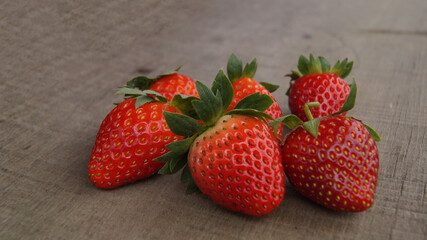 fresh natural red strawberry