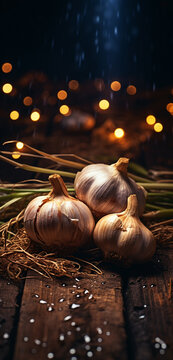 garlic on the table