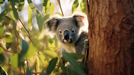 Foto op Canvas koala bear in tree © Ramesh Design