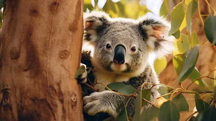 Foto op Plexiglas koala bear in tree © Ramesh Design