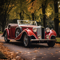 vintage car in the city