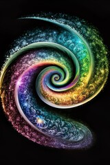 Colourful wave swirl design