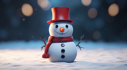 Fototapeta premium snowman , generative ai