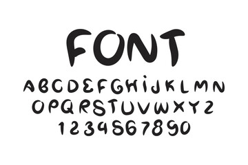hnad drawn brush font design