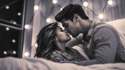 Naklejka premium couple kissing