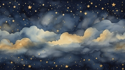 night sky with clouds