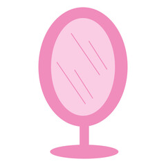 pink table mirror doll girl icon element