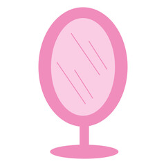 pink table mirror doll girl icon element