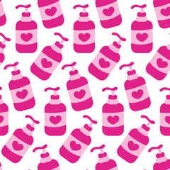 jar dispenser cosmetics heart cream shampoo pink