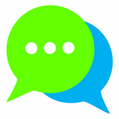 Chat Message Bubble Vector Icon Set. Communication icon. Speech bubble, dialogue. Set of web icons. Online communication. Conversations, SMS, Notifications, Group Chats. Chat icons in different styles