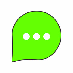 Chat Message Bubble Vector Icon Set. Communication icon. Speech bubble, dialogue. Set of web icons. Online communication. Conversations, SMS, Notifications, Group Chats. Chat icons in different styles
