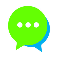 Chat Message Bubble Vector Icon Set. Communication icon. Speech bubble, dialogue. Set of web icons. Online communication. Conversations, SMS, Notifications, Group Chats. Chat icons in different styles