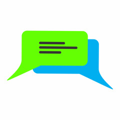 Chat Message Bubble Vector Icon Set. Communication icon. Speech bubble, dialogue. Set of web icons. Online communication. Conversations, SMS, Notifications, Group Chats. Chat icons in different styles