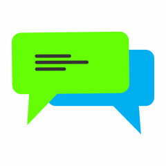 Chat Message Bubble Vector Icon Set. Communication icon. Speech bubble, dialogue. Set of web icons. Online communication. Conversations, SMS, Notifications, Group Chats. Chat icons in different styles