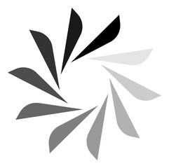 Round indication sign. Gradient loading progress icon