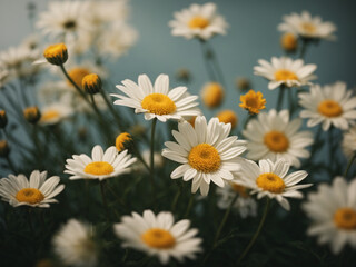 Fototapeta premium daisies in a garden