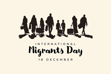 International migrants day design - obrazy, fototapety, plakaty