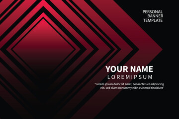 modern personal banner with business background