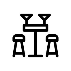 banquet table line icon