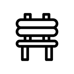bench line icon