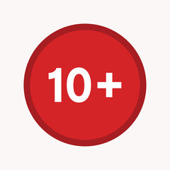 Fototapeta premium Tween-Friendly Icon - Ages 10+ - Age-Verified Access - Youth-Appropriate Graphics - Vector Illustration for Older Kid and Tween Content