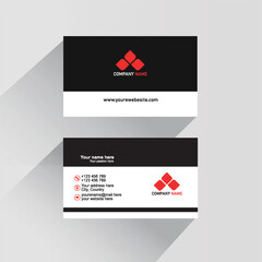 Black business card template