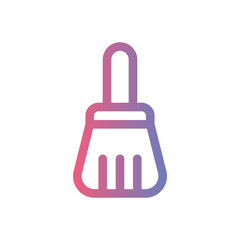 Obraz premium broom gradient icon