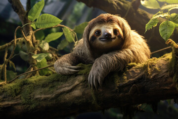 sloth in the rainforest
