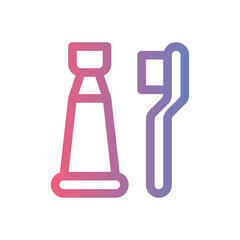 tooth cleaning gradient icon