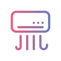 air conditioning gradient icon