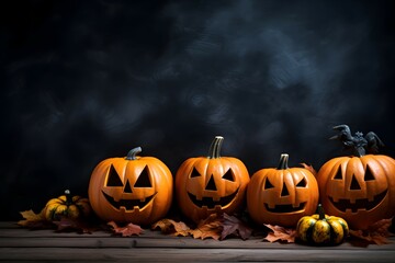 Halloween background, darkness and horror, Copy space.