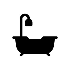bathtub glyph icon