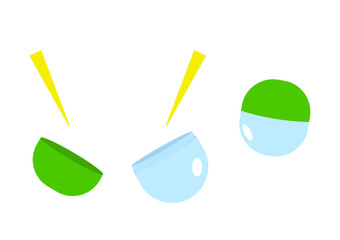 ガチャのカプセルを開ける