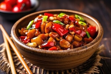 Kung Pao Chicken is a famous dish in sichuan, China.
