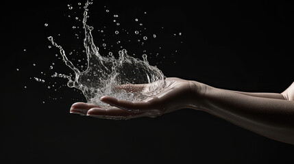 hand in water - Powered by Adobe